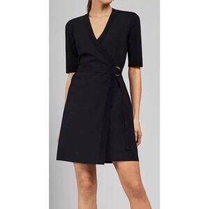 Ted Baker Black Mini Wrap Dress